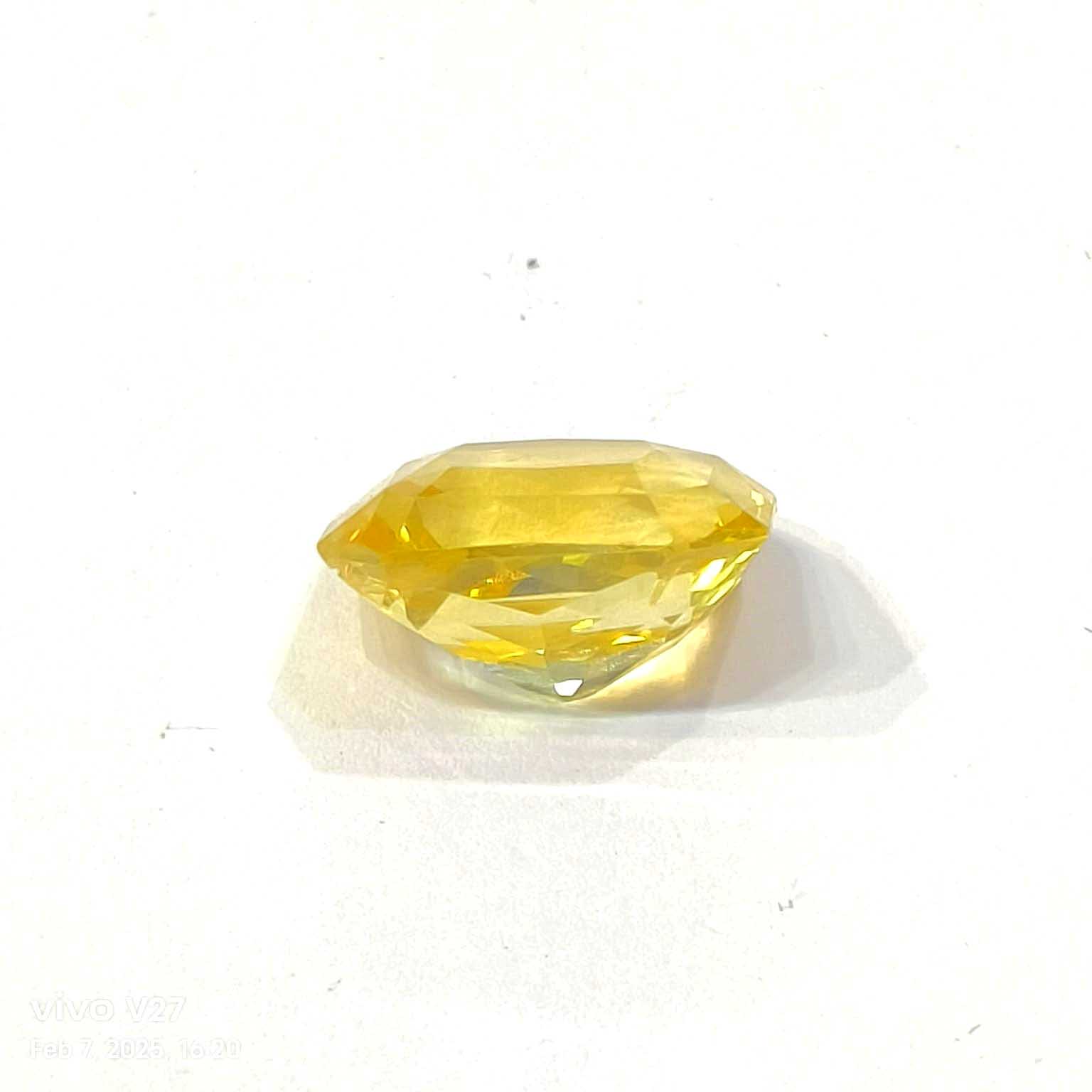 Yellow natural sapphire