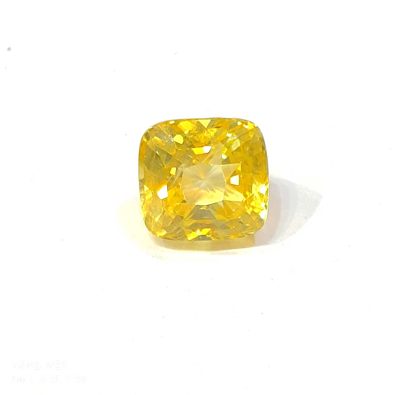 Yellow natural sapphire