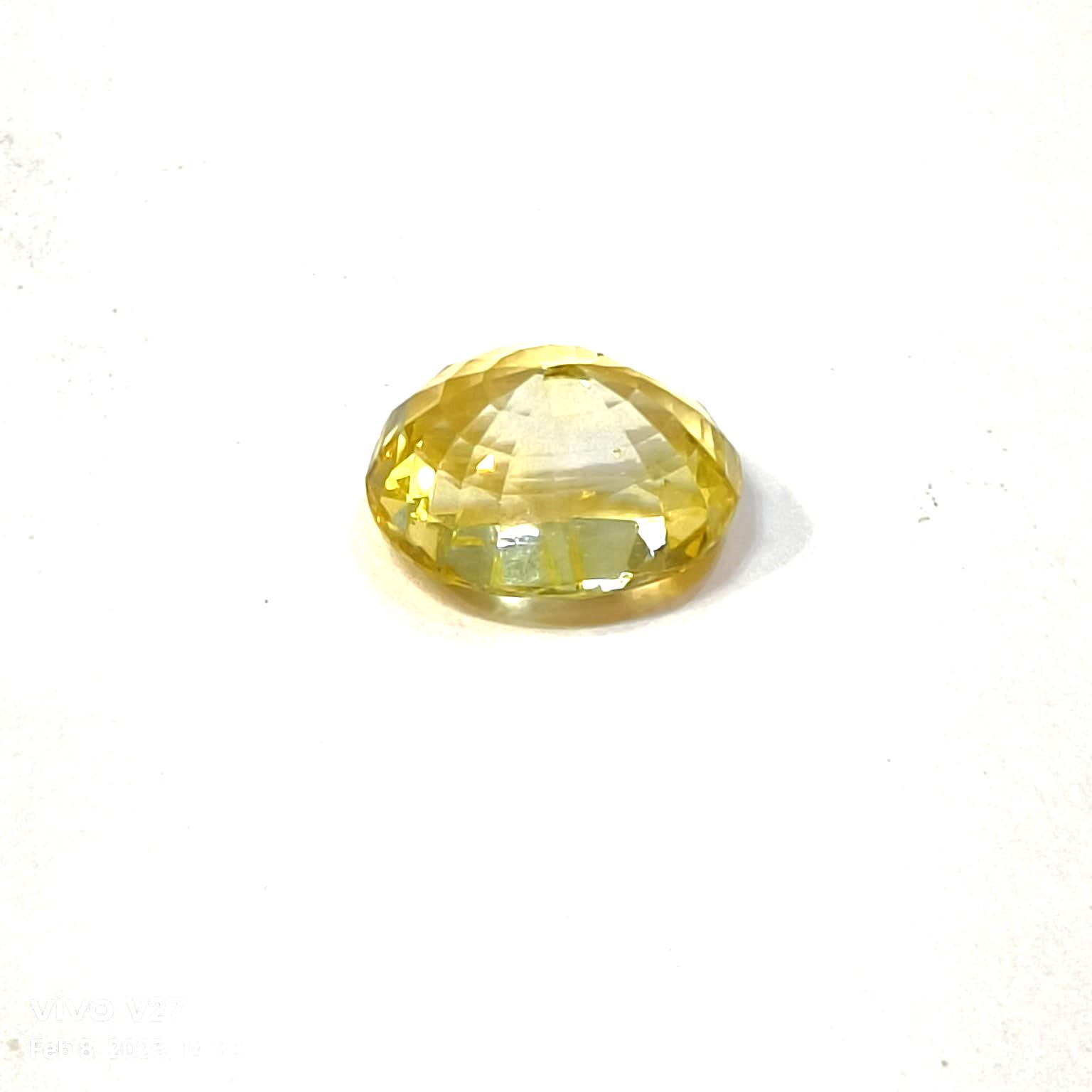 Yellow natural sapphire
