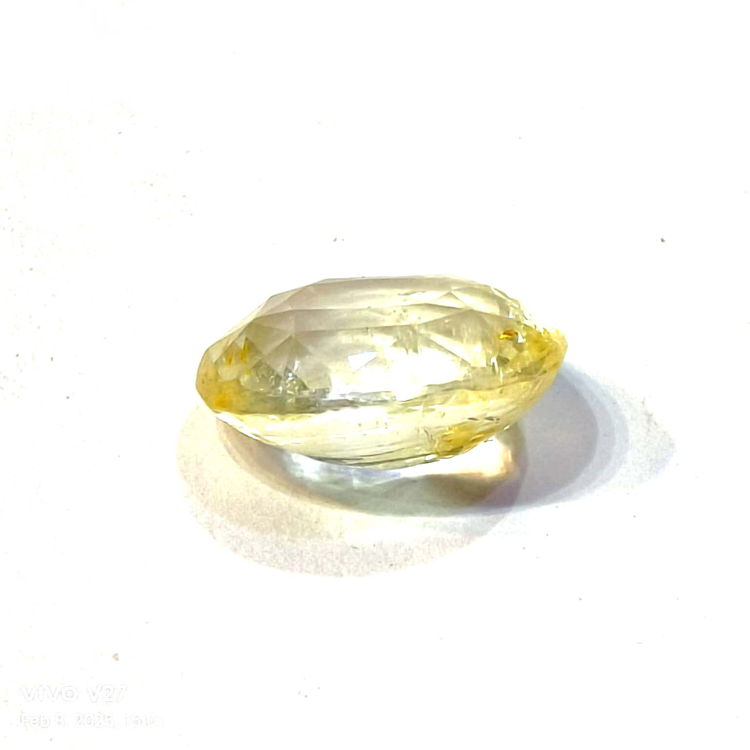 Yellow natural sapphire