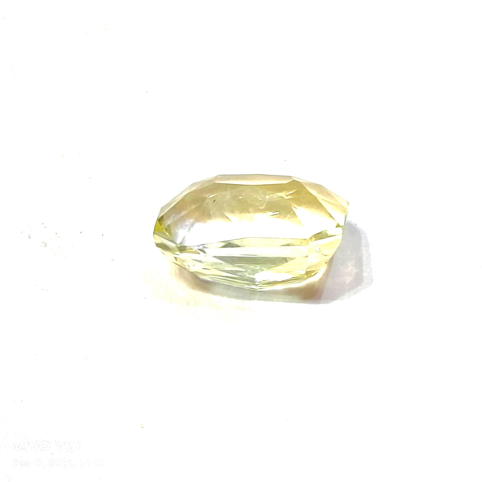 Yellow natural sapphire