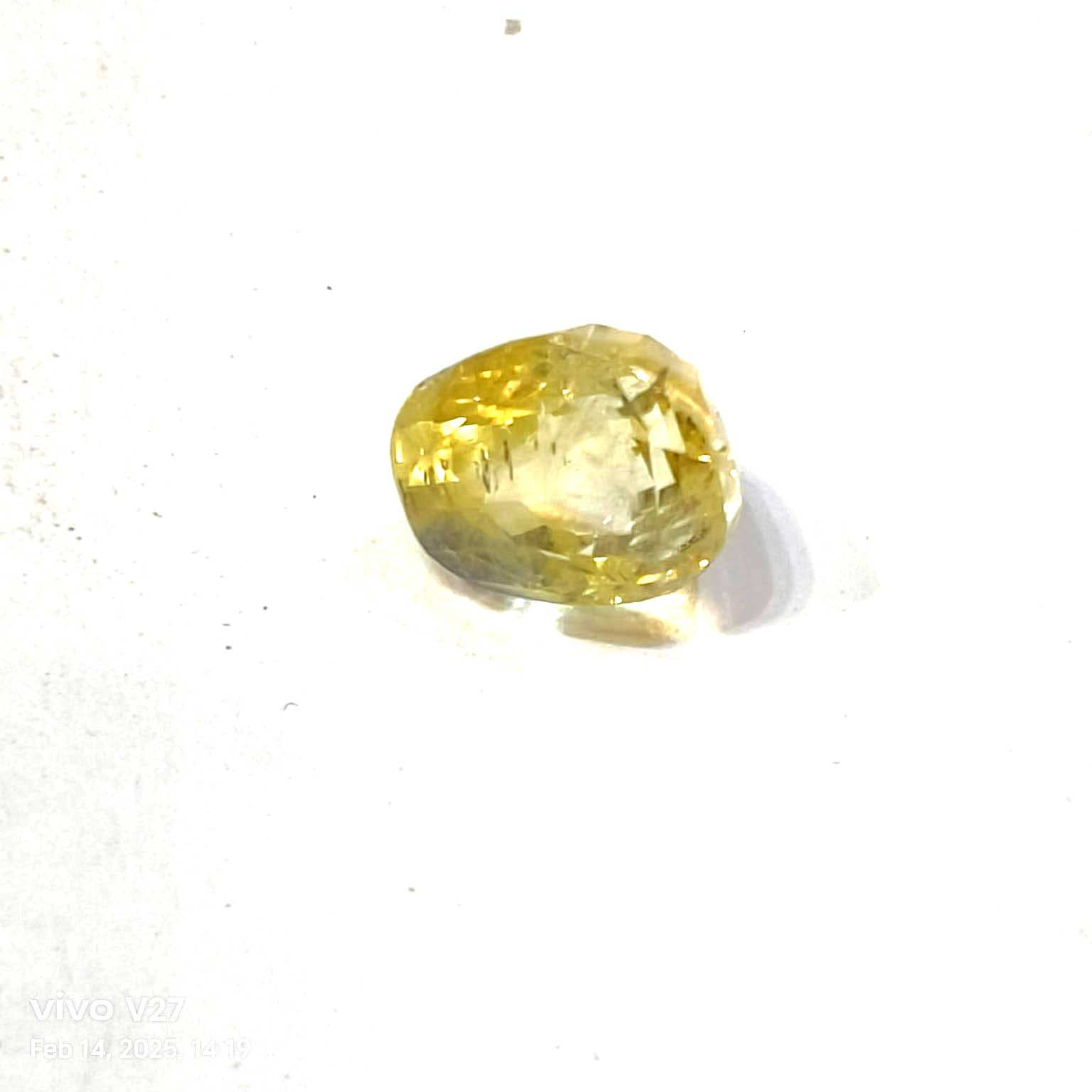 Yellow natural sapphire