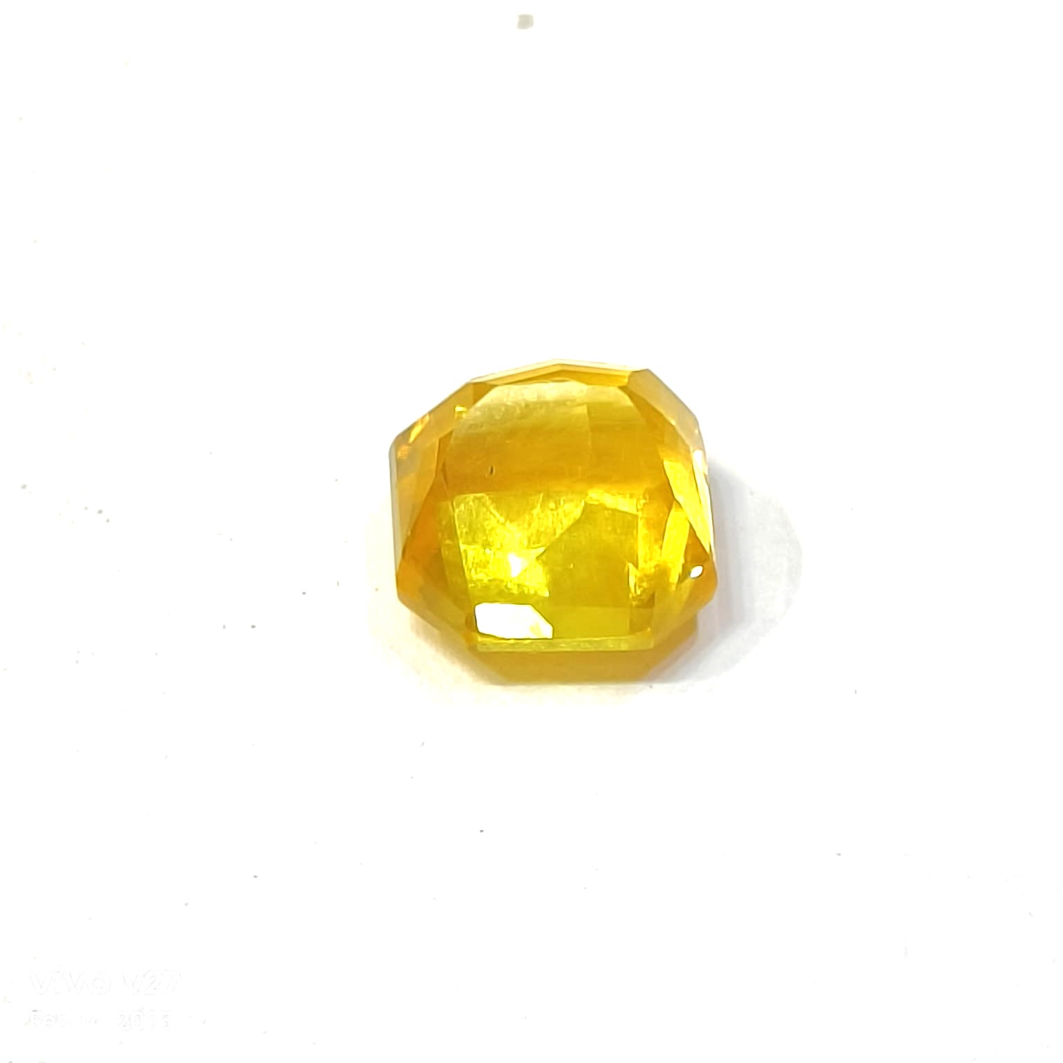 Yellow natural sapphire