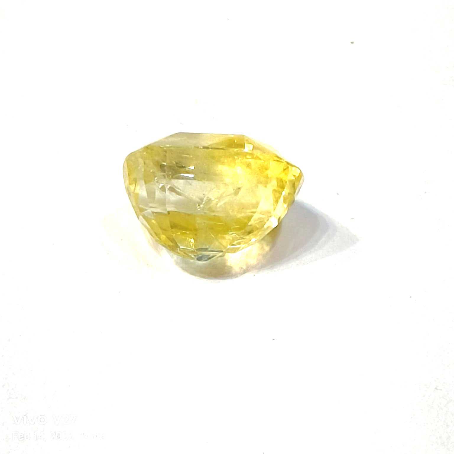 Yellow natural sapphire